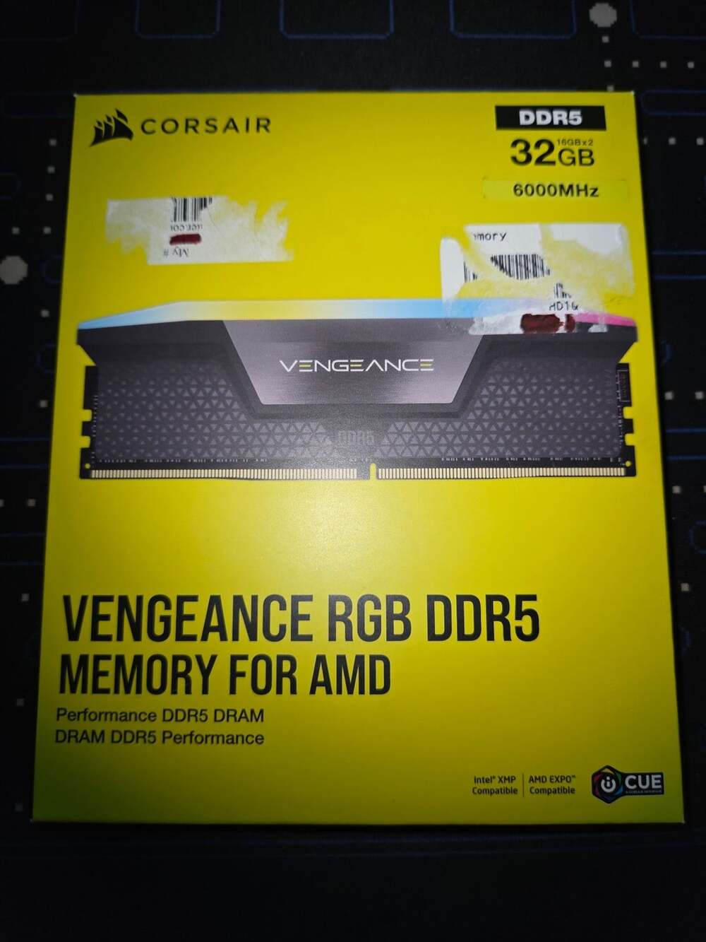 Corsair Vengeance RGB DDR5 RAM 32GB (2x16GB) 6000MHz CMH32GX5M2M6000Z36
